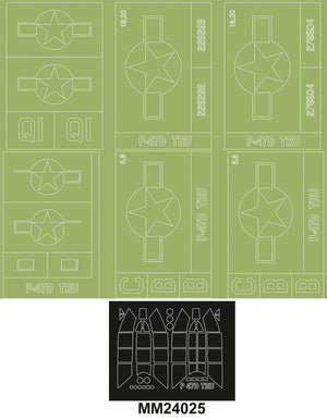 Montex MM24025 P-47D RAZORBACK TRUMPETER 2427 Maxi Mask for painting 1/24