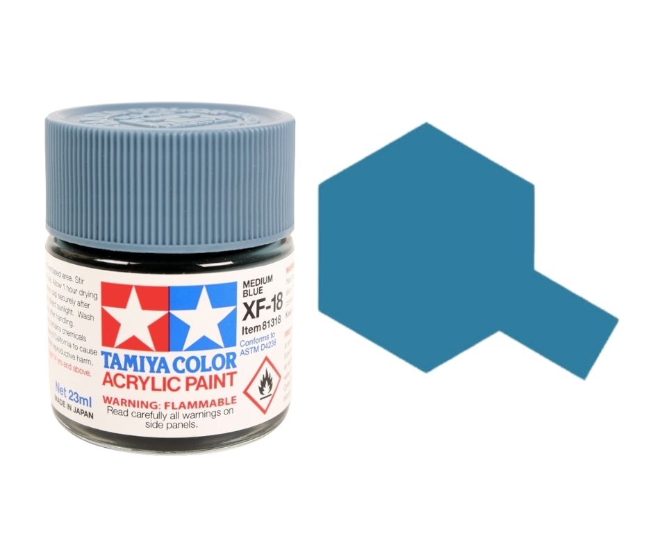 Tamiya 81318 Acryl XF-18 Medium Blue 23ml