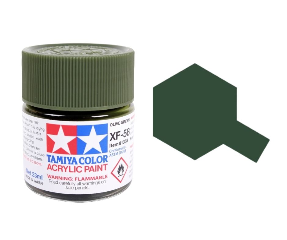 Tamiya 81358 Acrylic XF-58 Olive Green 23ml