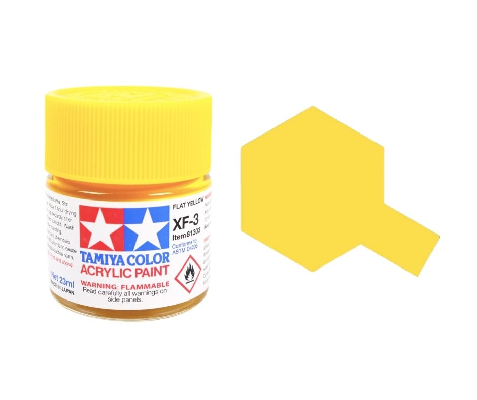 Tamiya 81303 Acrylic XF-3 Flat Yellow 23ml