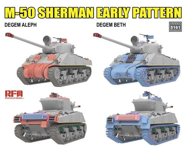 Rye Field Model 5161 M-50 Sherman early pattern Degem Aleph / Degem Beth 1/35 – image 2