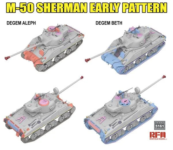 Rye Field Model 5161 M-50 Sherman early pattern Degem Aleph / Degem Beth 1/35 – image 3