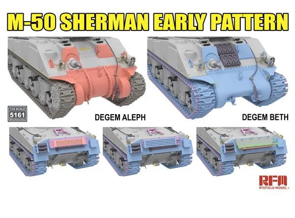 Rye Field Model 5161 M-50 Sherman early pattern Degem Aleph / Degem Beth 1/35 – image 4