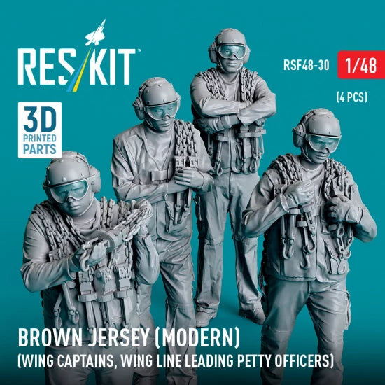 RESKIT RSF48-0030 Brown jersey (modern) (Wing Captains, Wing Line Leading Petty Officers) (4 pcs) (3D Printed) 1/48 – image 2
