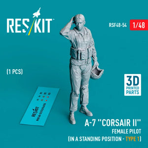 RESKIT RSF48-0054 A-7 « Corsair II » pilote féminine (position debout - type 1) (1 pièce) (Impression 3D) 1/48