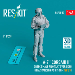 RESKIT RSF48-0057 A-7 &amp;quot;Corsair II&amp;quot; Greece male pilot (in a standing position - type 3) (1 pcs) (3D Printed) 1/48