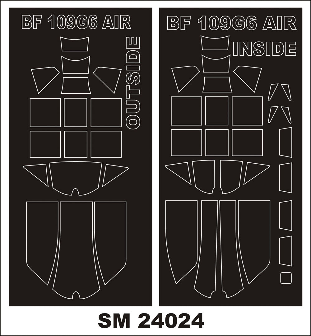 Montex SM24024 Me-Bf 109G-6 AIRFIX Mini Mask for painting 1/24