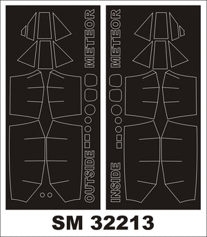 Montex SM32213 Gloster Meteor F.8/FR.9 REVELL Mini Mask for painting 1/32
