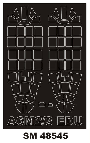 Montex SM48545 A6M2/3 ZERO EDUARD Mini Mask for painting 1/48