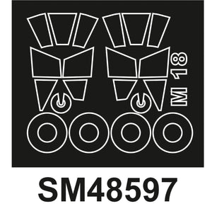Montex SM48597 M-18 DROMADER IBG Mini Mask for painting 1/48