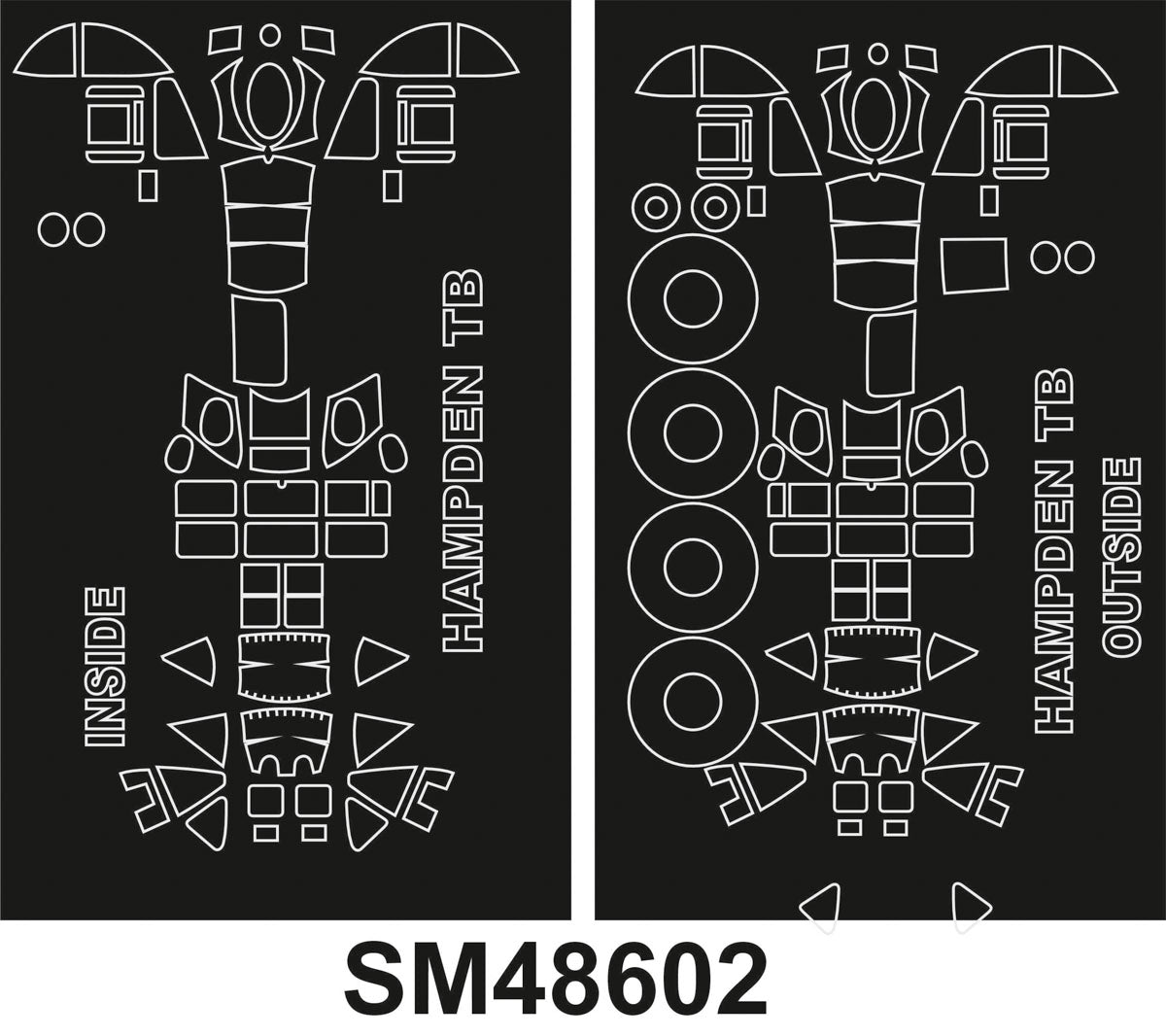 Montex SM48602 H.P. HAMPDEN : TORPEDO VERSION ICM Mini Mask for painting 1/48