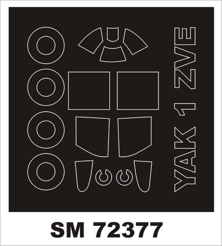 Montex SM72377 Yak-1 ZVEZDA Mini Mask for painting 1/72