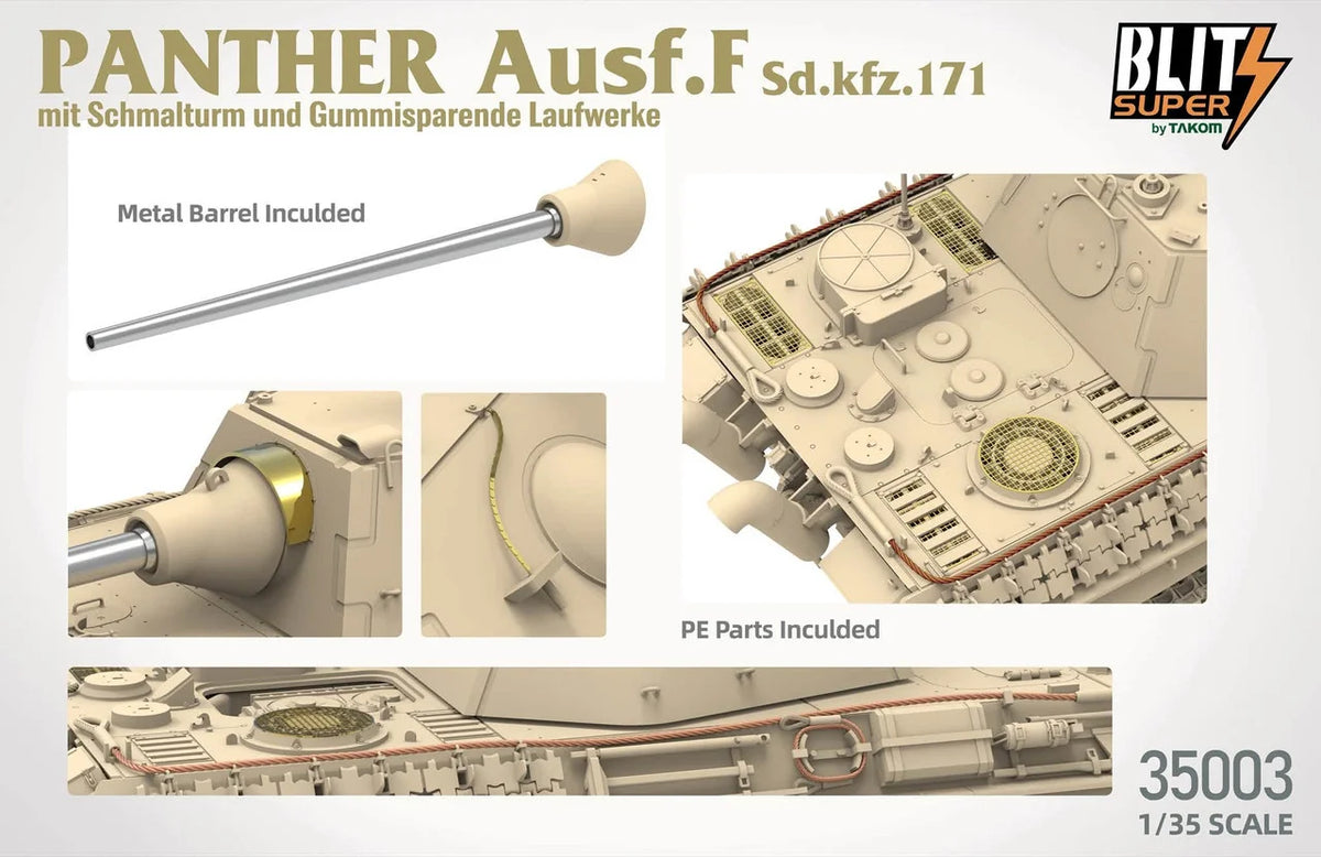 Takom 35003 Panther Ausf. F mit Schmalturm und Gummisparende Laufwerke Sd.kfz. 171 1/35 – image 3