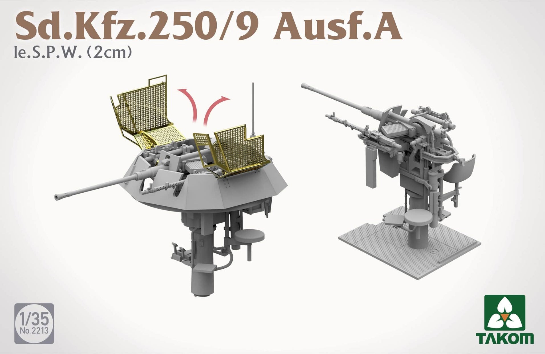Takom 2213 Sd.Kfz. 250/9 Ausf. A le. S.P.W. (2 cm) 1/35 – Bild 6