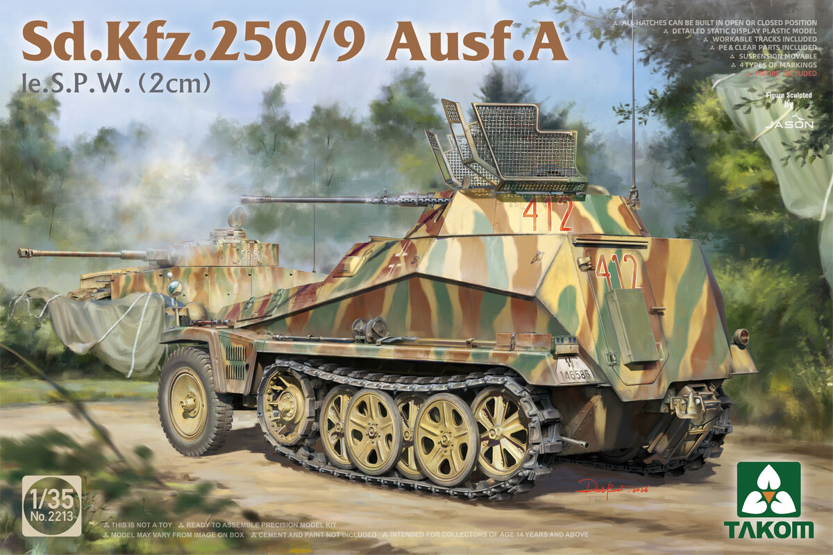 Takom 2213 Sd.Kfz. 250/9 Ausf. A le. S.P.W. (2 cm) 1/35