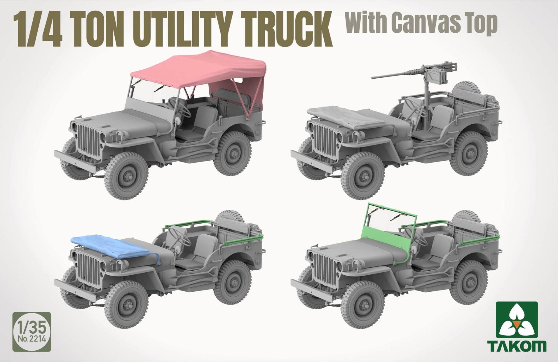 Takom 2214 1/4 Ton Utility Truck with Canvas Top 1/35 – image 4