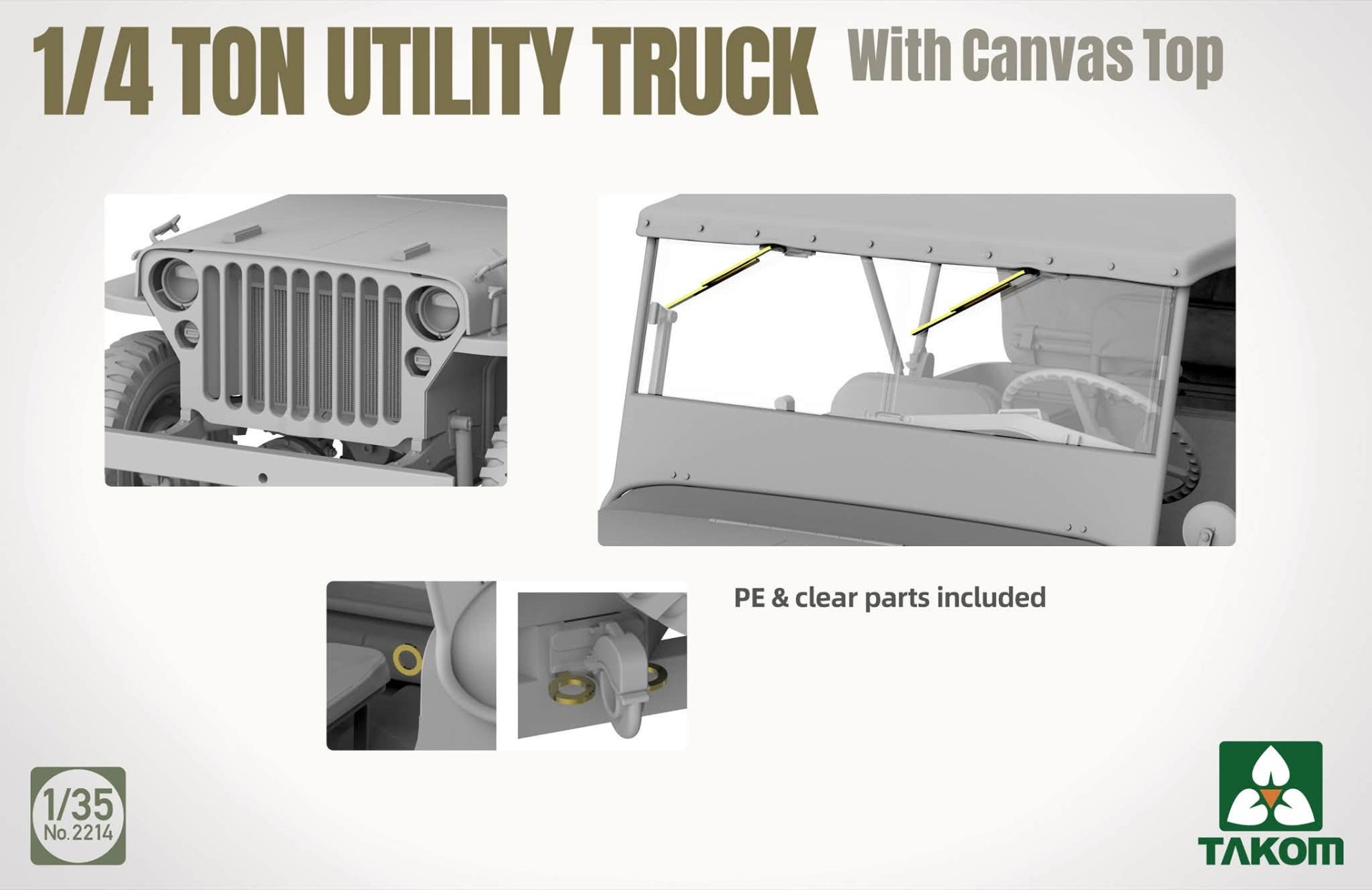 Takom 2214 1/4 Ton Utility Truck with Canvas Top 1/35 – image 5