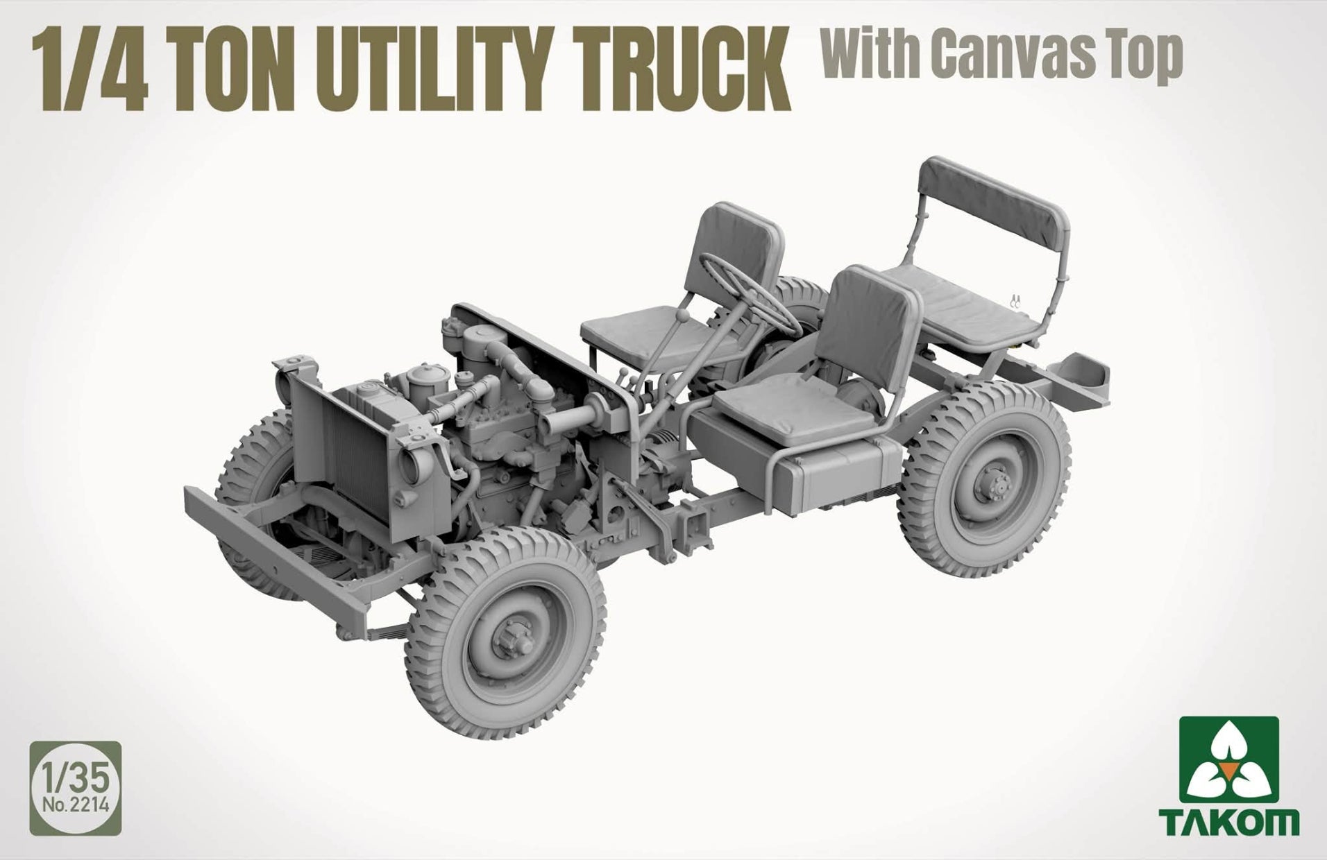 Takom 2214 1/4 Ton Utility Truck with Canvas Top 1/35 – image 6