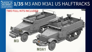 Andy&amp;#39;s Hobby Headquarters AHHQ35001 1/35 M3 &amp;amp; M3A1 U.S. WWII HALFTRACKS 1/35 – image 2