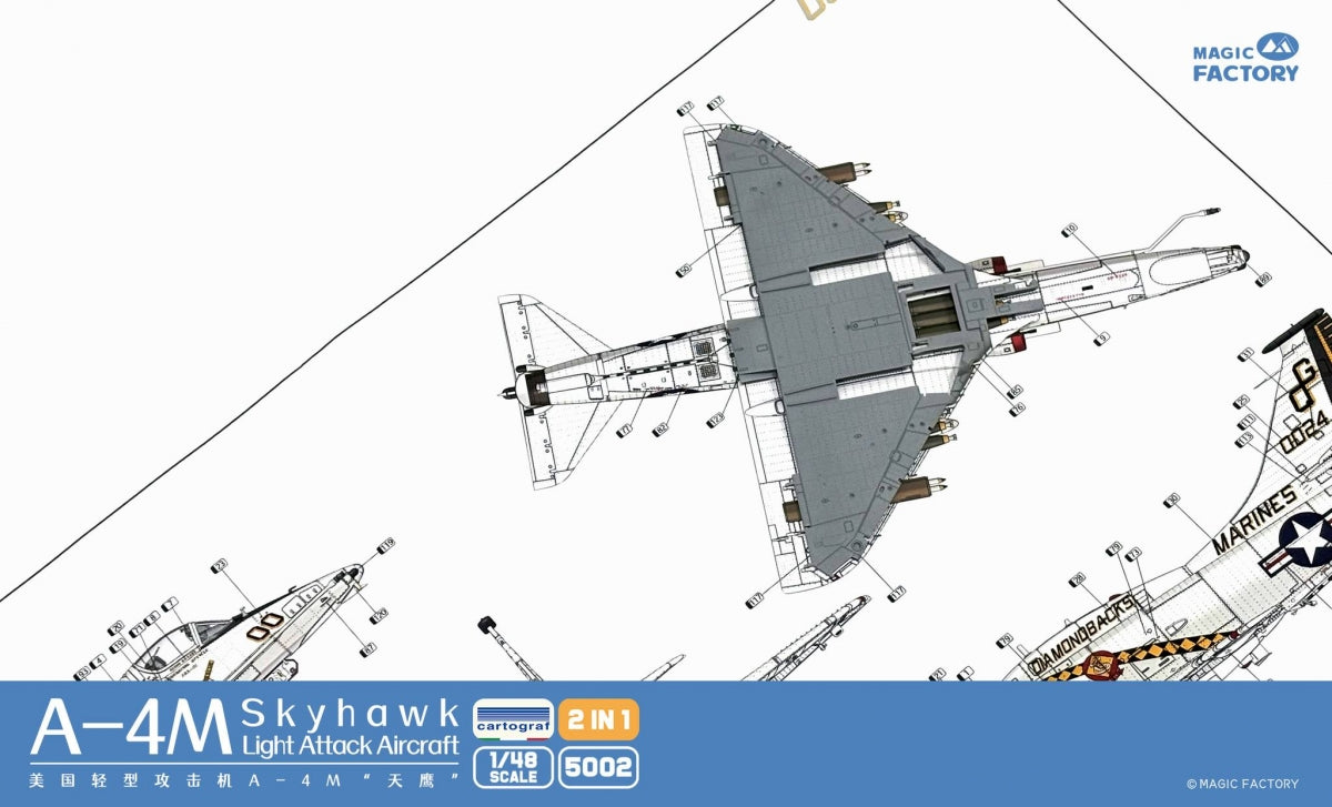 Magic Factory 5002 A-4M Skyhawk Light Attack Aircraft 2 in 1 1/48 – imagen 9