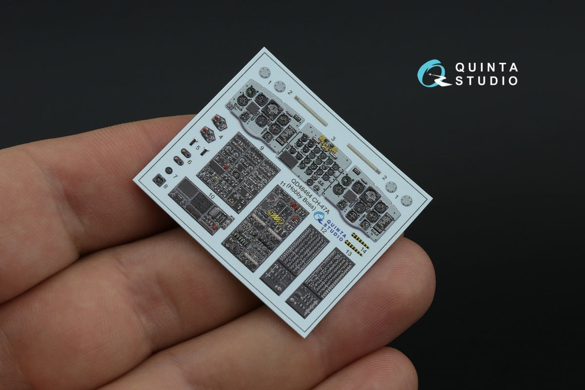 Quinta Studio QD48464 CH-47A 3D-Printed coloured Interior on decal paper (HobbyBoss) 1/48 – imagen 4