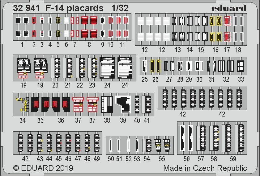 Plaques Eduard 32941 F-14 1/32 TAMIYA