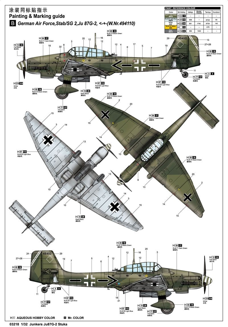 Trumpeter 03218 Junkers Ju 87G-2 Stuka 1/32 – zdjęcie 3