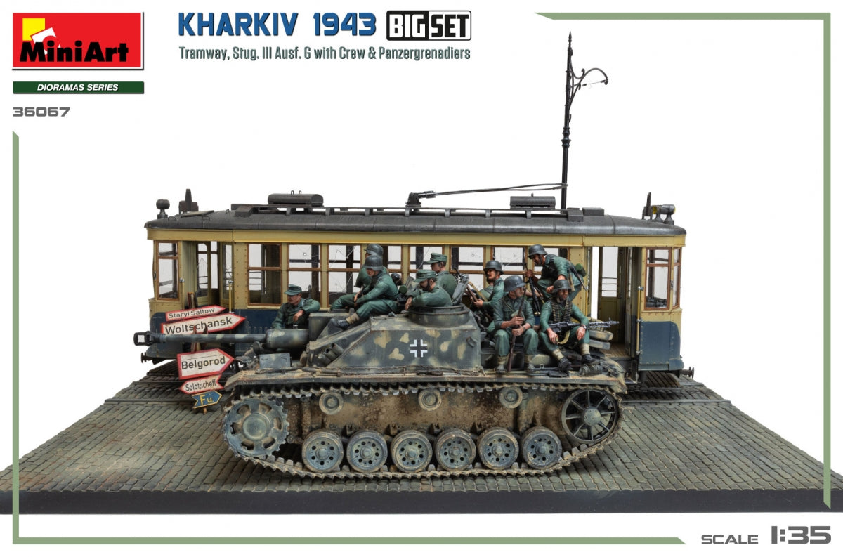 Miniart 36067 Kharkiv 1943: Tram &amp;amp; Stug. III Ausf. G w/Crew. BIG SET 1/35 – Bild 5