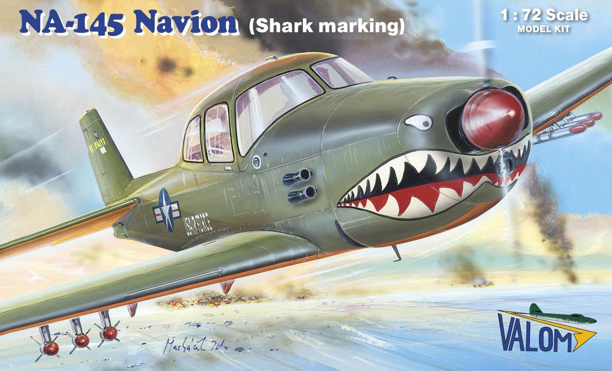 Valom 72135 Nord-américain NA-145 Navion &amp;quot;Marquages ​​requins&amp;quot; 1/72