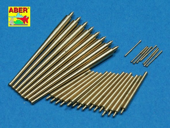 Aber 350L-50 Set of barrels 203mm x 8; 100mm x 16, 37mm x 8 for Italian Navy Pola class heavy crusies 1/350