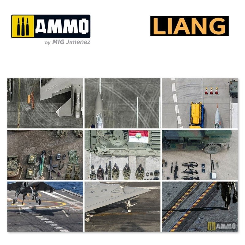 Liang 0011 Tire Tracks Effects Airbrush Stencils B – immagine 6