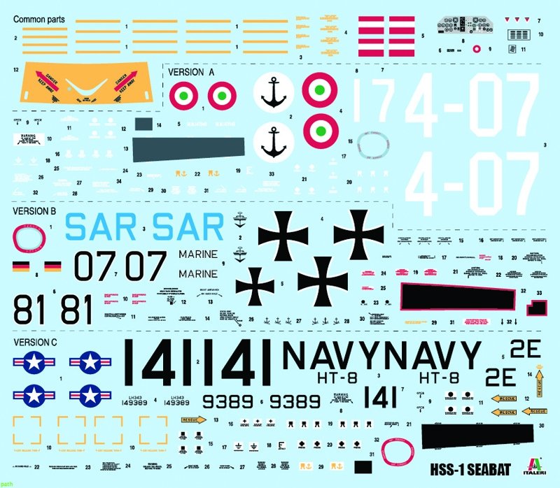 Italeri 1417 HSS-1 SEABAT 1/72 – imagen 5