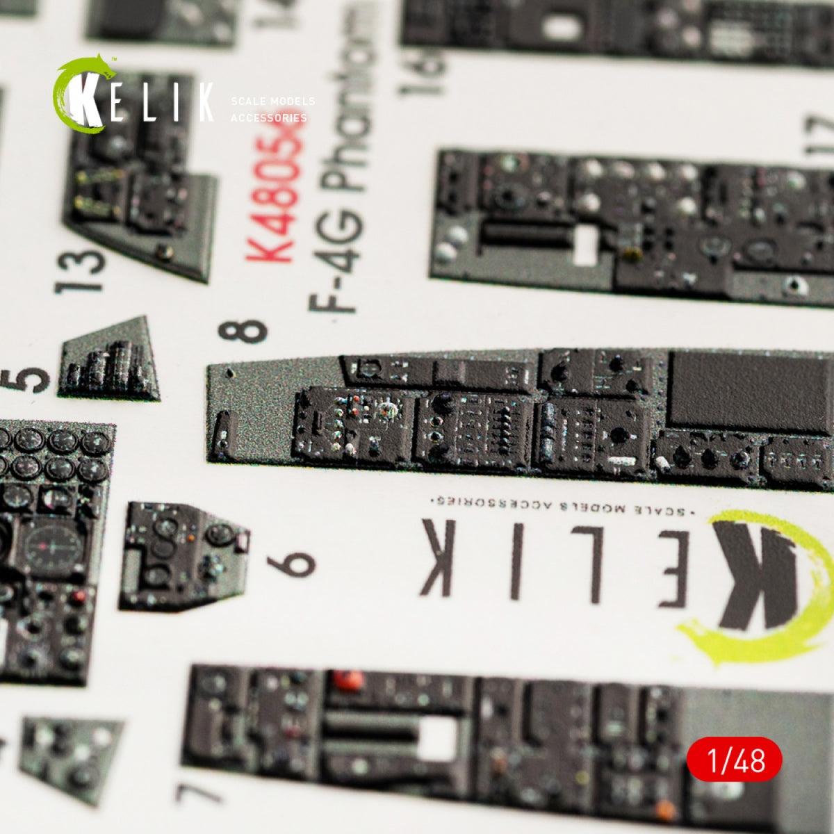 KELIK K48056 F-4G INTERIOR 3D DECALS FOR MENG KIT 1/48 – immagine 6