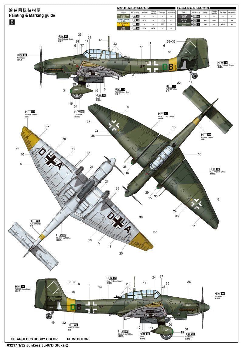 Trumpeter 03217 Junkers Ju-87D Stuka – imagen 5