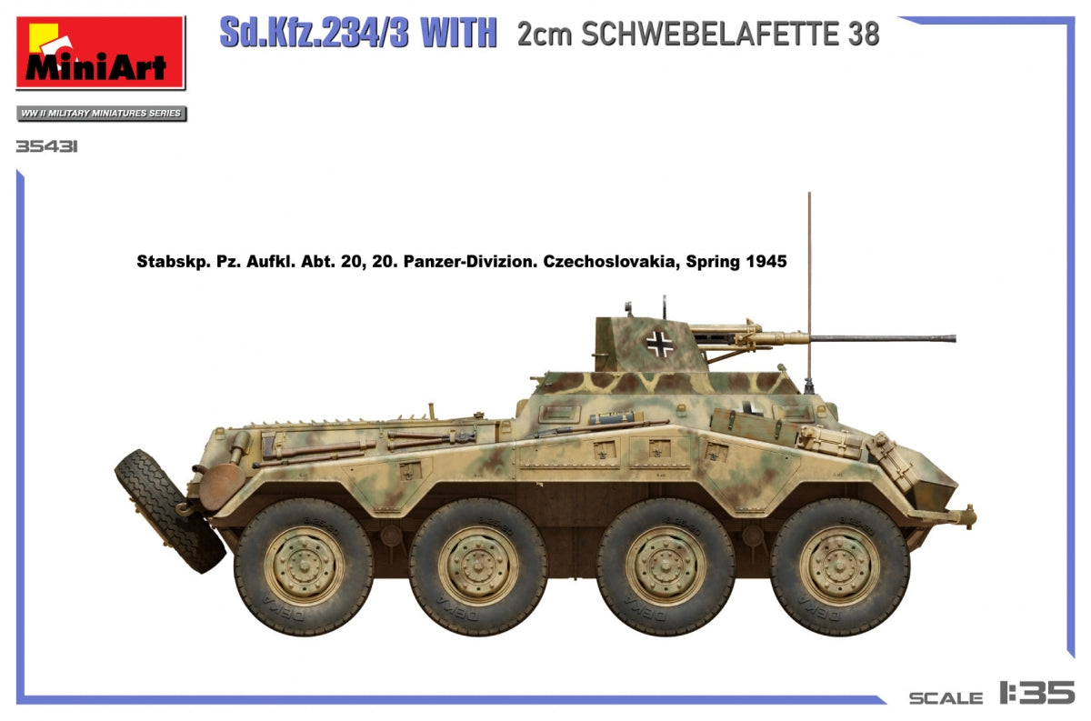 MiniArt 35431 Sd.Kfz.234/3 Avec 2cm Schwebelafette 38 1/35 – image 14