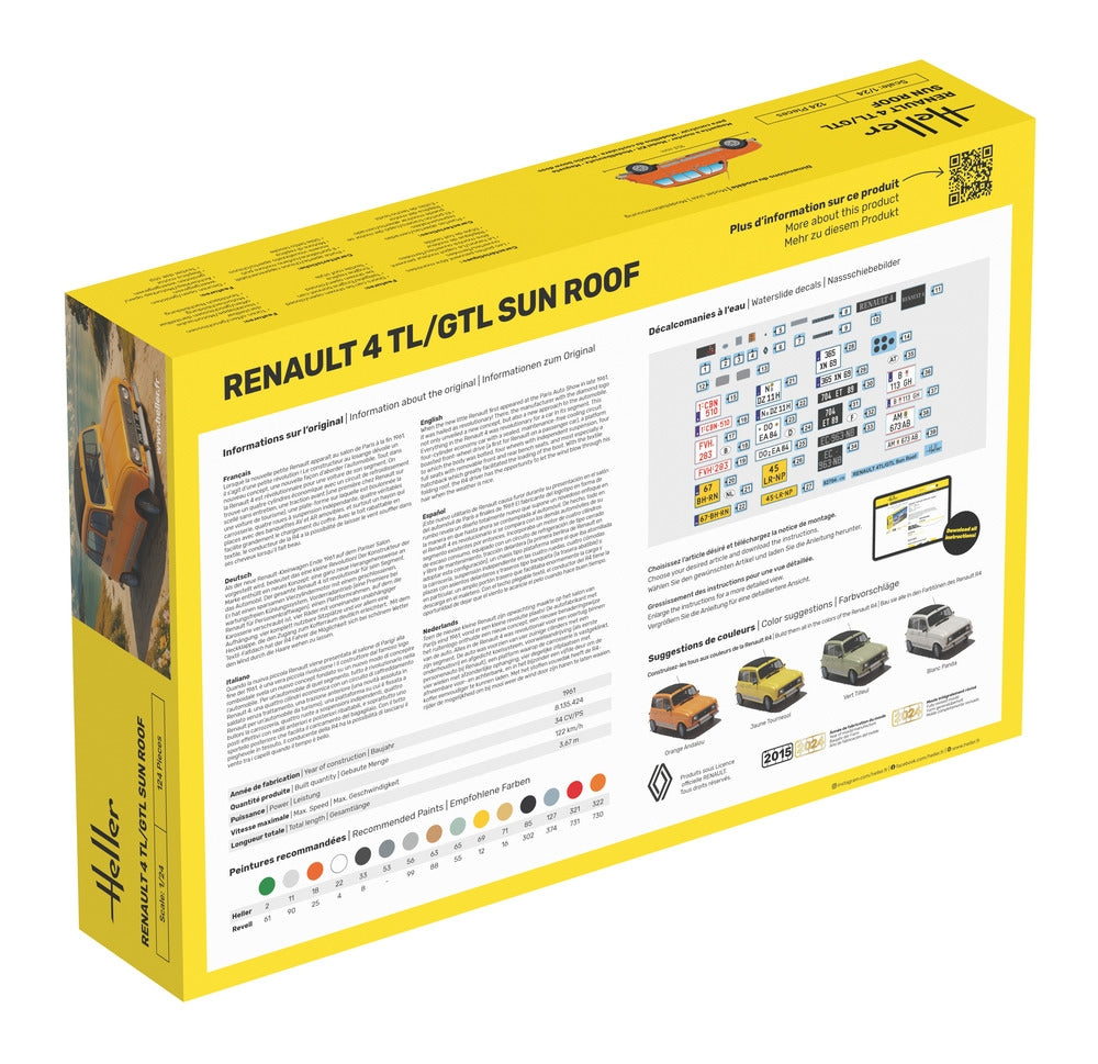 Heller 82704 Renault 4 TL/GTL Sun Roof 1/24 – immagine 2