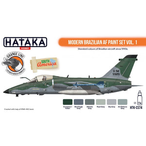 Hataka HTK-CS74 Modern Brazilian AF paint set vol. 1 (6x17ml) – imagen 2