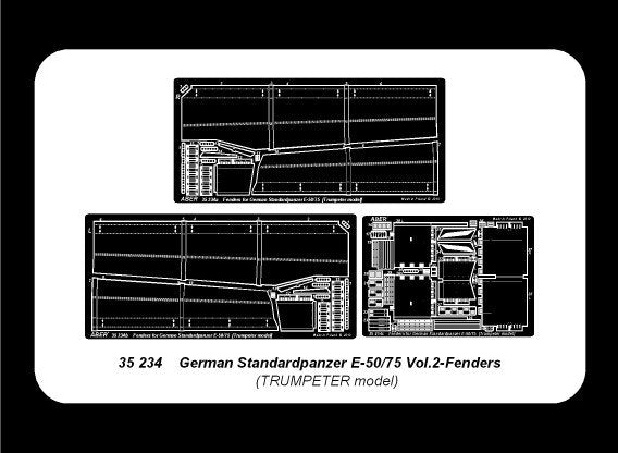 Aber 35234 German Standardpanzer E-75/50 - vol. 2 - additional set - fenders 1/35 – imagen 4