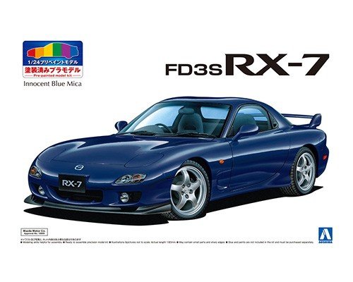 Aoshima 05498 MAZDA FD3S RX-7 &amp;#39;99 (Innocent Blue Mica) 1/24