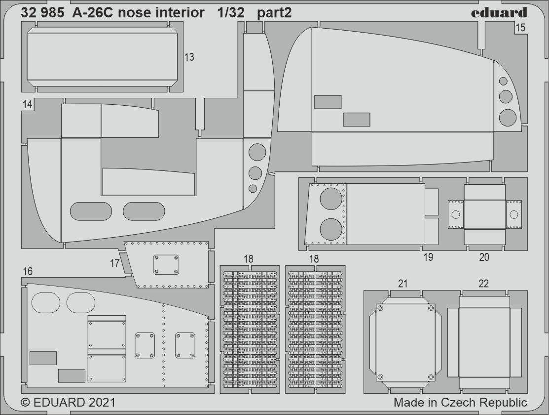 Eduard 32985 A-26C nose interior HOBBY BOSS 1/32 – imagen 2