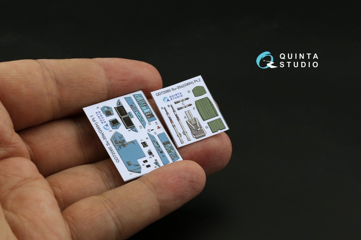 Quinta Studio QD72060 Su-35S 3D-Printed &amp;amp; coloured Interior on decal paper (GWH) 1/72 – Bild 5