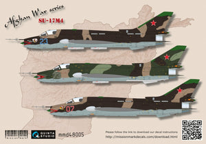 Quinta Studio MMD48005 Decal Su-17M4 (Afgan war series) 1/48
