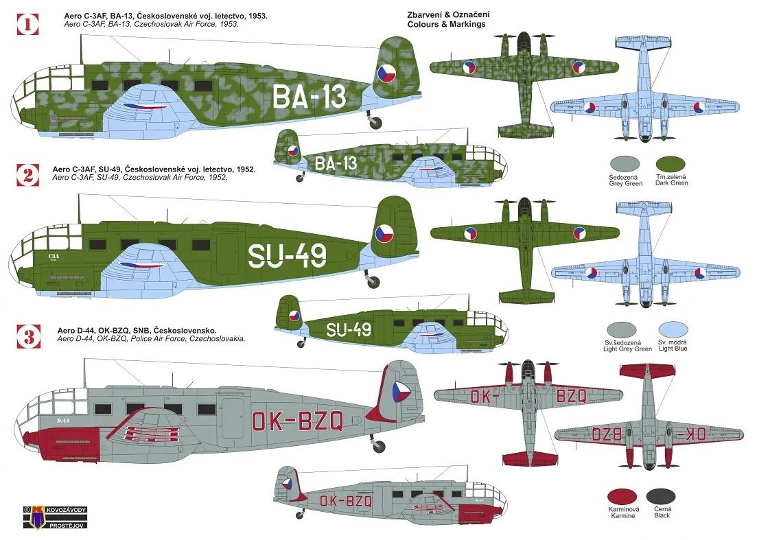 Kovozavody Prostejov KPM0330 Aero C-3AF/D-44 „Síbl“ 1/72 – imagen 2
