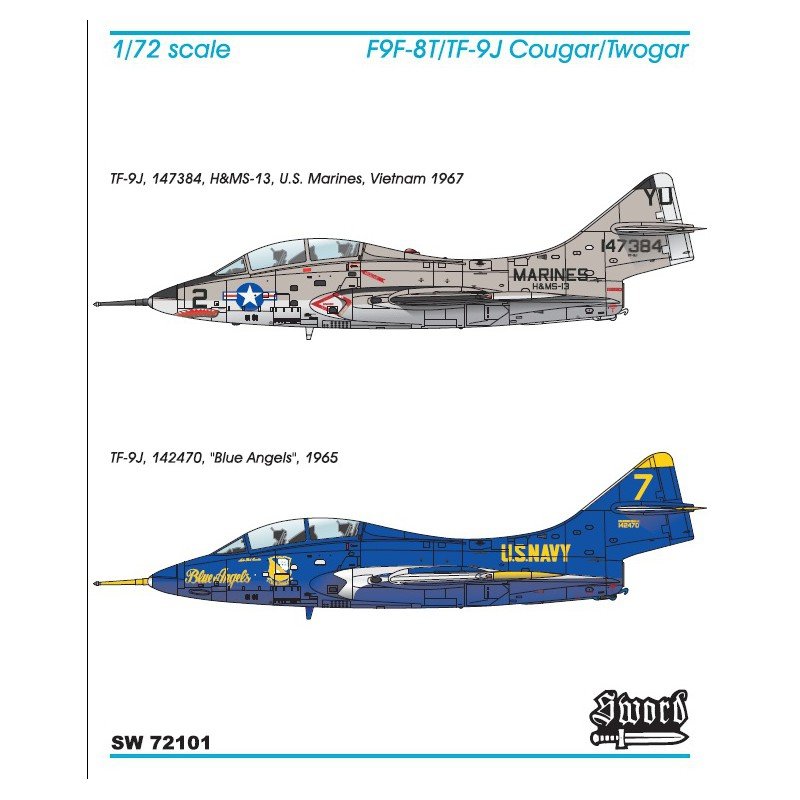 Sword 72101 TF-9J Twogar Vietnam/Blue Angels 1/72 – immagine 2