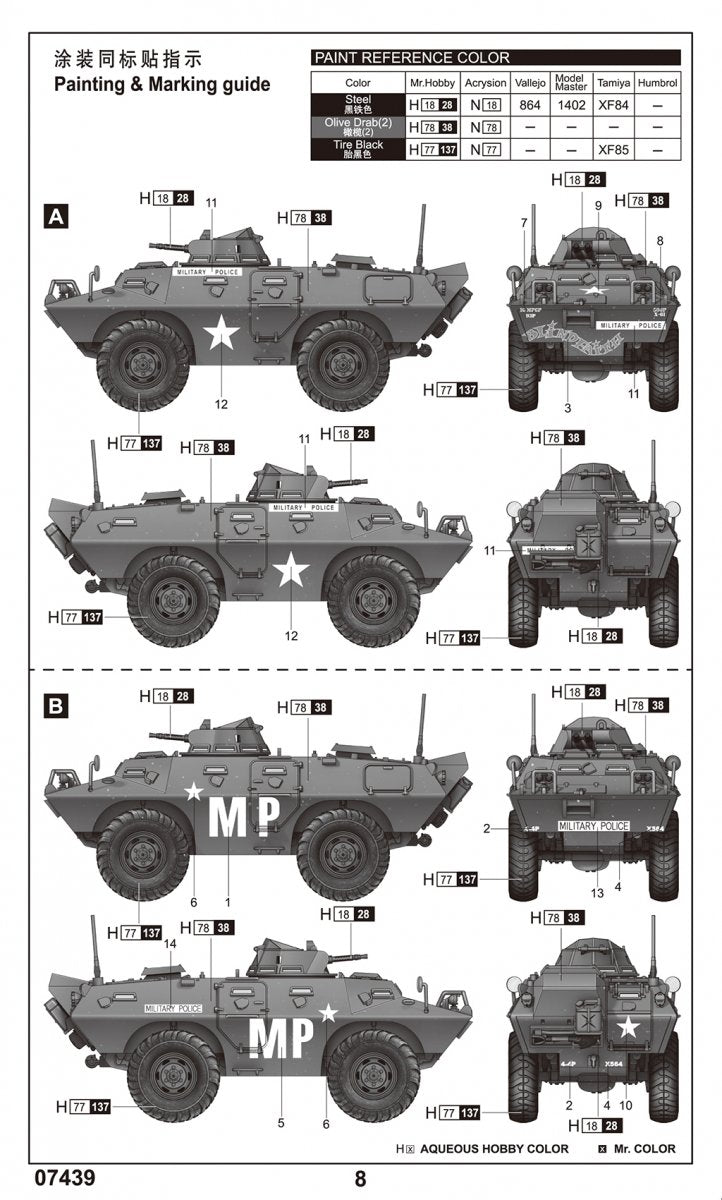 Trumpeter 07439 M706 Commando Armored Car in Vietnam 1/72 – imagen 5