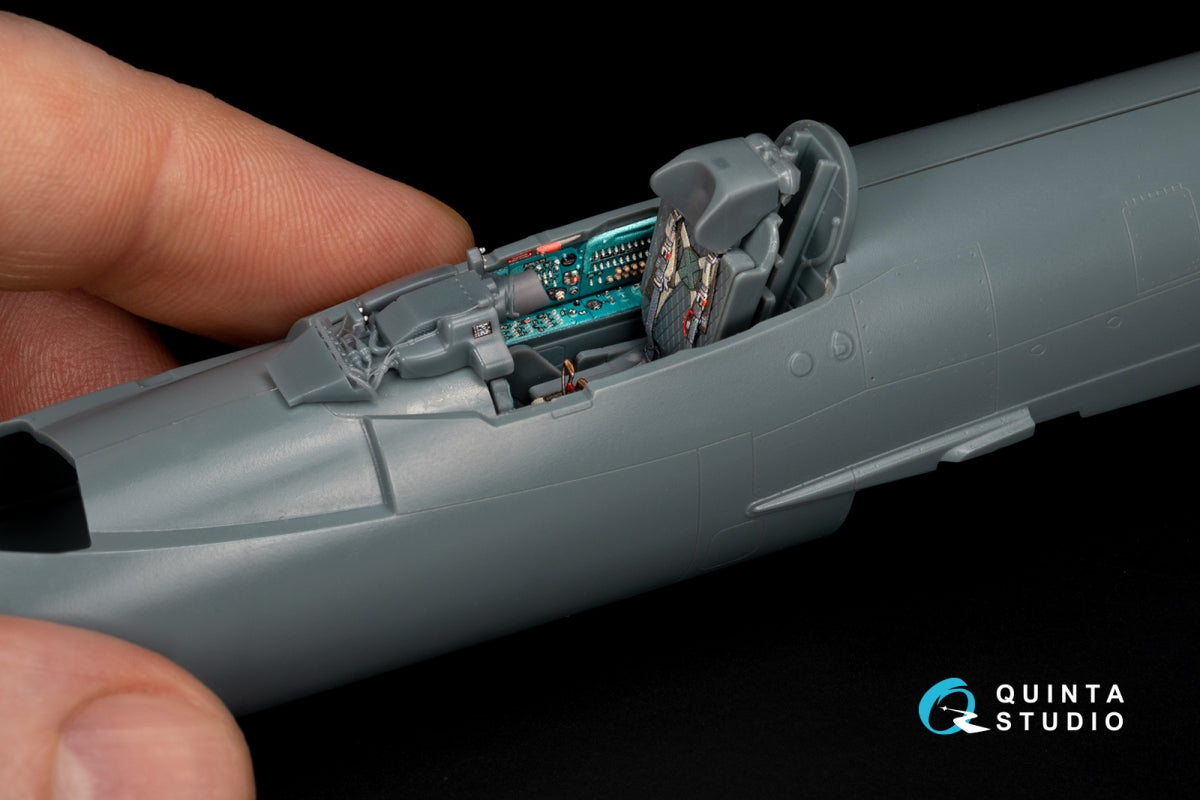 Quinta Studio QD+48552 MiG-21R (green cockpit panels) 3D-Printed &amp;amp; coloured Interior on decal paper (Eduard) (with 3D-printed resin parts) 1/48 – immagine 8