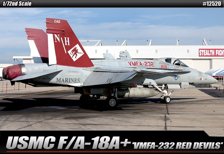 Academy 12520 USMC F/A-18 VMFA-232 RED DEVILS 1/72