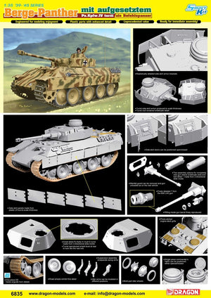 Dragon 6835 Bergepanther avec Aufgesetztem Pz.Kpfw.IV Turm Als Befeh 1/35 – image 5
