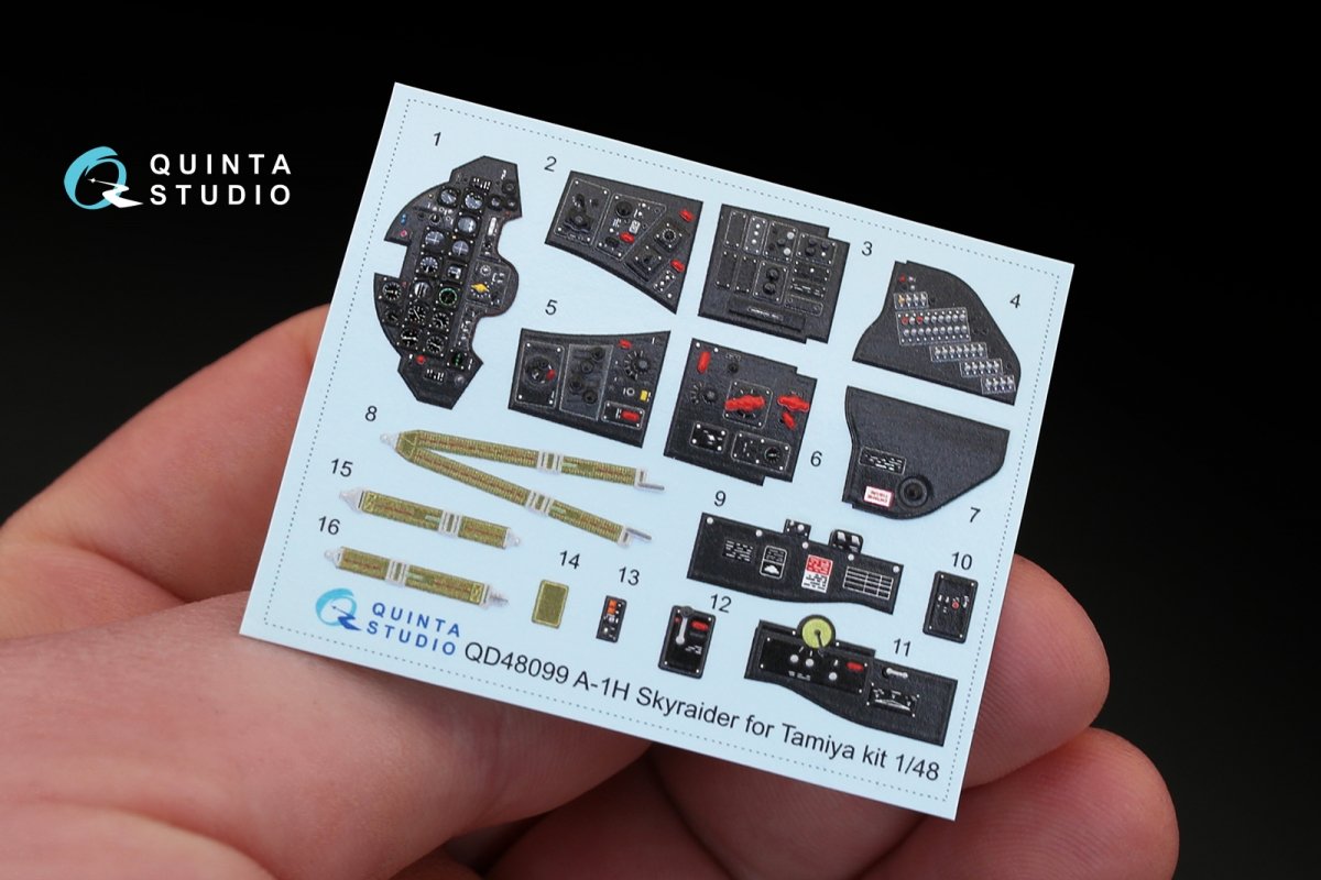 Quinta Studio QD48099 A-1H 3D-Printed &amp;amp; coloured Interior on decal paper (for Tamiya kit) 1/48 – imagen 2
