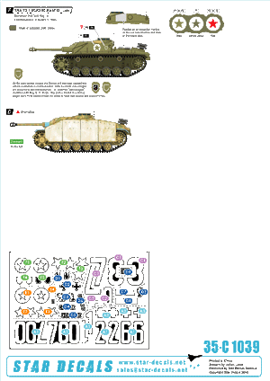 Star Decals 35-C1039 Axis/Eastern European StuG III (1) 1/35 – Bild 2